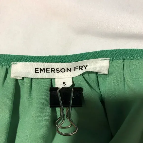 Emerson fry Lucy blouse meadow green womens S bohemian feminine cottage classic - Picture 6 of 13